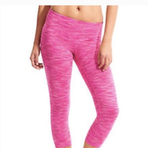 Athleta Pants - Athleta Chaturanga Capri in Pink Space Dye